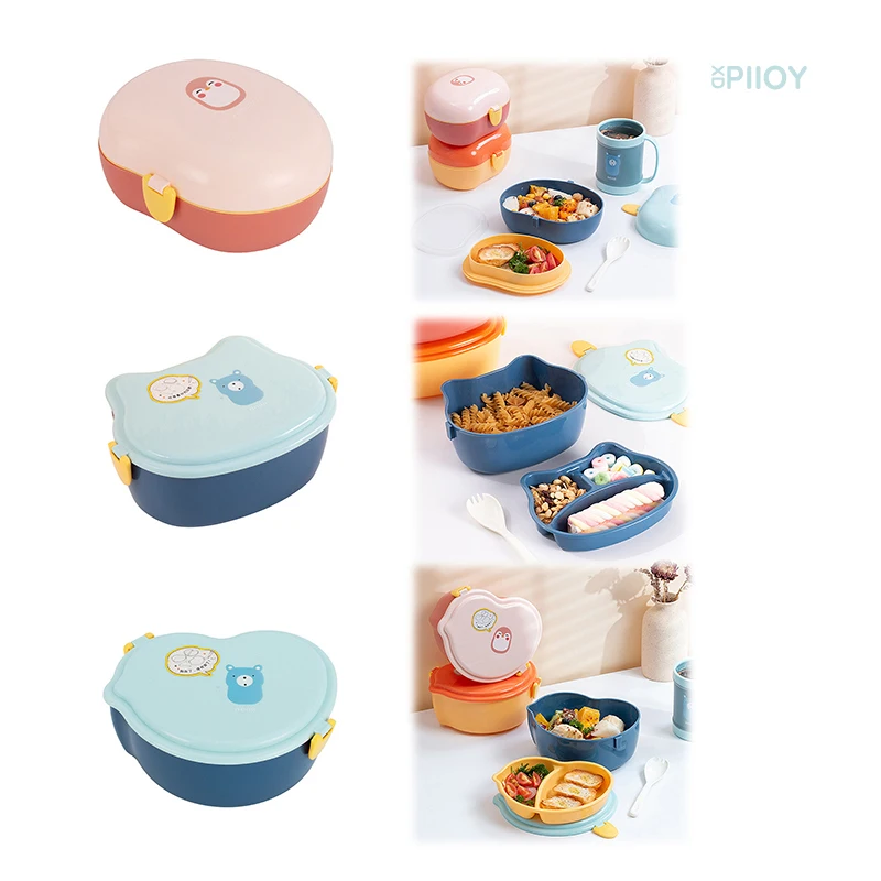 Bear Lunch Box for Kids School Lunch Boxes for Children Japanese Dinnerware Baby Food Box Heating Food Container Bags Bento Set