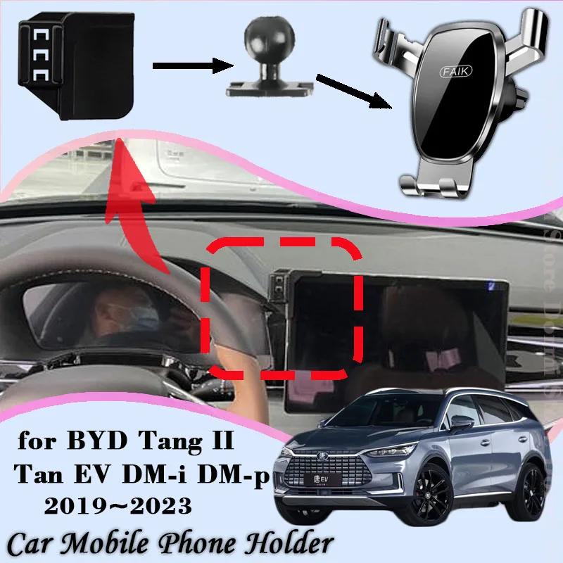 

Car Mobile Cell Stand for BYD Tang II Tan EV DM-i DM-p 2019~2023 Air Vent Cellphone Bracket Gravity Car Mount Holder Accessories