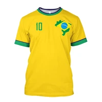 Children's T-Shirts Brazil T-Shirts Beautifully Designed Round Neck Oversized Streetwear Casual Wear Boys Girls Adult Sportswear 1