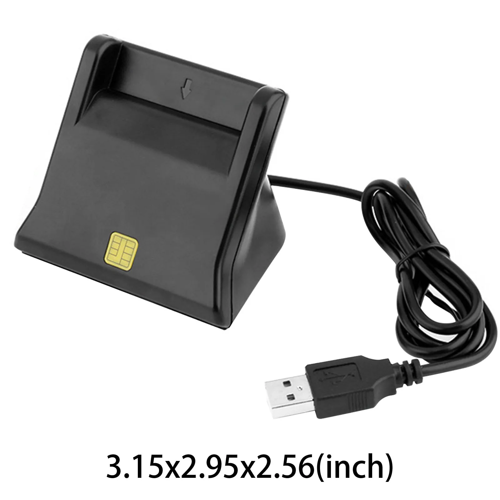 USB 스마트 카드 리더기 수직형 스탠딩 스마트 심 카드 리더기 플러그 앤 플레이 윈도우 맥 OS 리눅스 호환