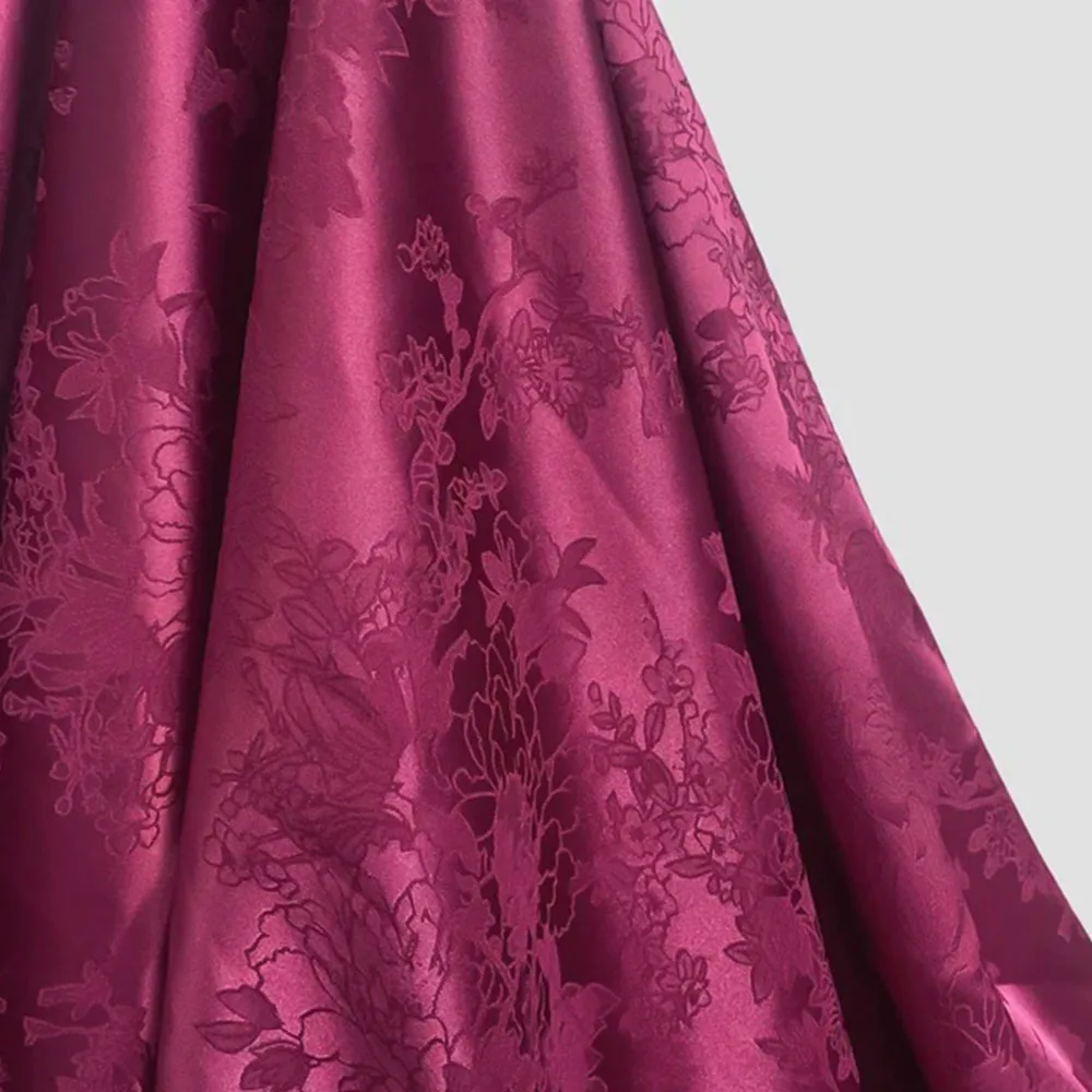 59inch Peony Brocade Jacquard Damask Upholstery Sofa Fabric Curtains Dining Chair Cover Home Decoration Pillow Cushion Materials