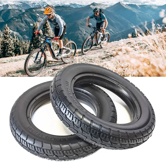 2PCS 12 Inch Solid Rubber Tires - Replacement Wheels For Electric Scooters & Bikes (12.5x2.25)