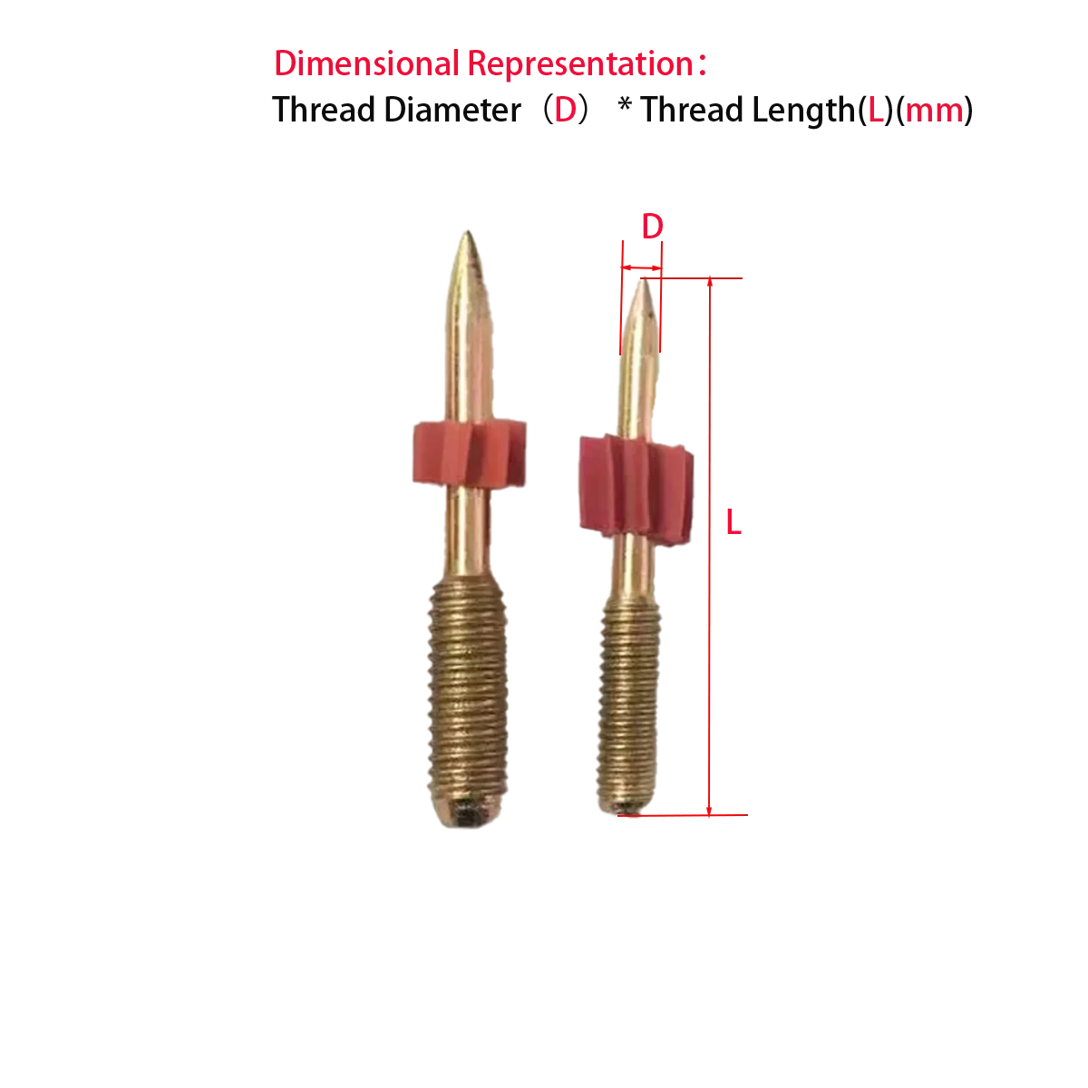Description Picture 2 of itemThreaded Nail Injection Concrete Steel Nail/Nail Injector Special Screw M6M8