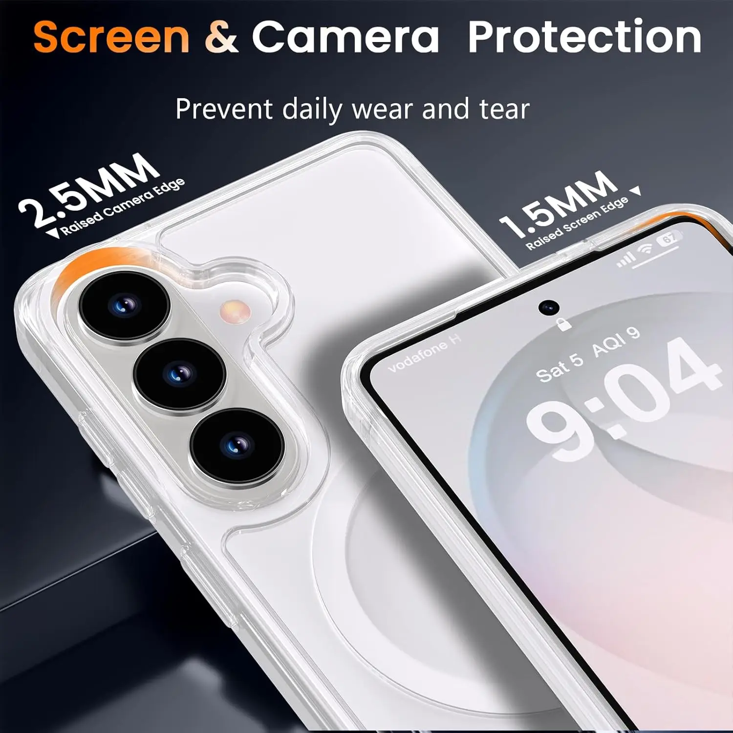 삼성 갤럭시 S26 울트라 S25 플러스 S24 FE S23 S22 엣지 폰용 맥세이프 마그네틱 투명 케이스 노옐로우 투명 커버