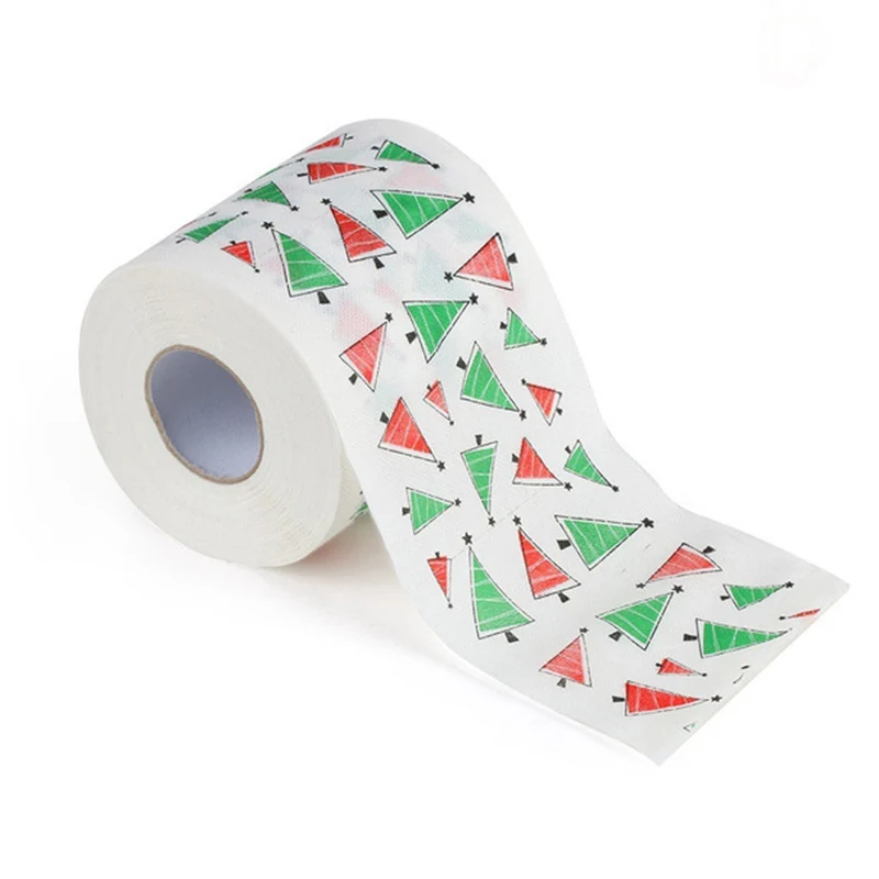 thumbnail image 1 of NEW Christmas Pattern Series Roll Paper Christmas Decorations Prints cute Toilet Paper Christmas Decorations For Home HOT, 1 of 5