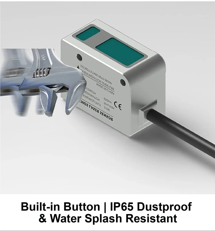LR400 Laser Displacement Sensor 160-400mm RS485 NPN PNP 0.1mm for Automation Pos