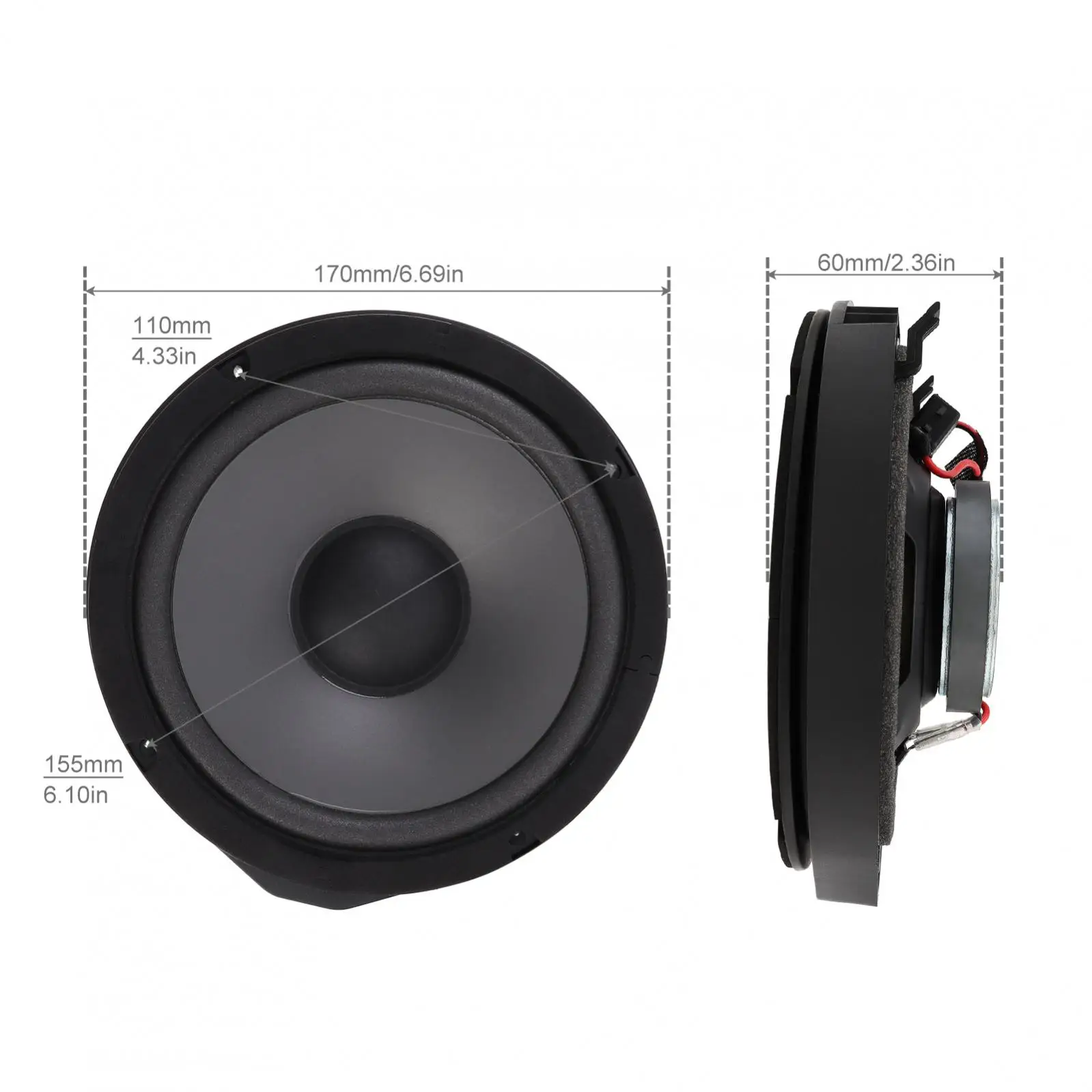 Фото 2 шт., автомобильные динамики 6,5 дюйма, 600 Вт, Hi-Fi №2