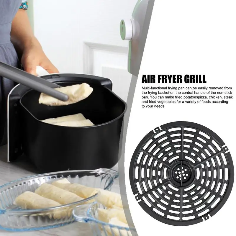 RichVibe Air Fryer Grillplatte Aus Edelstahl - Spülmaschinenfestes Zubehör Für Heißluftfritteusen