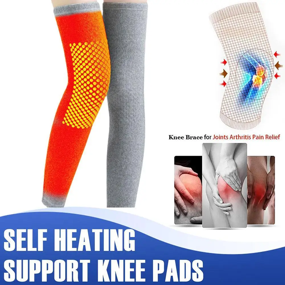 

1 Pair Self Heating Knee Sleeve Tourmaline Acupressure Knee Brace Wormwood Knee Warmer Mugwort Knee Pads For Arthritis Joint