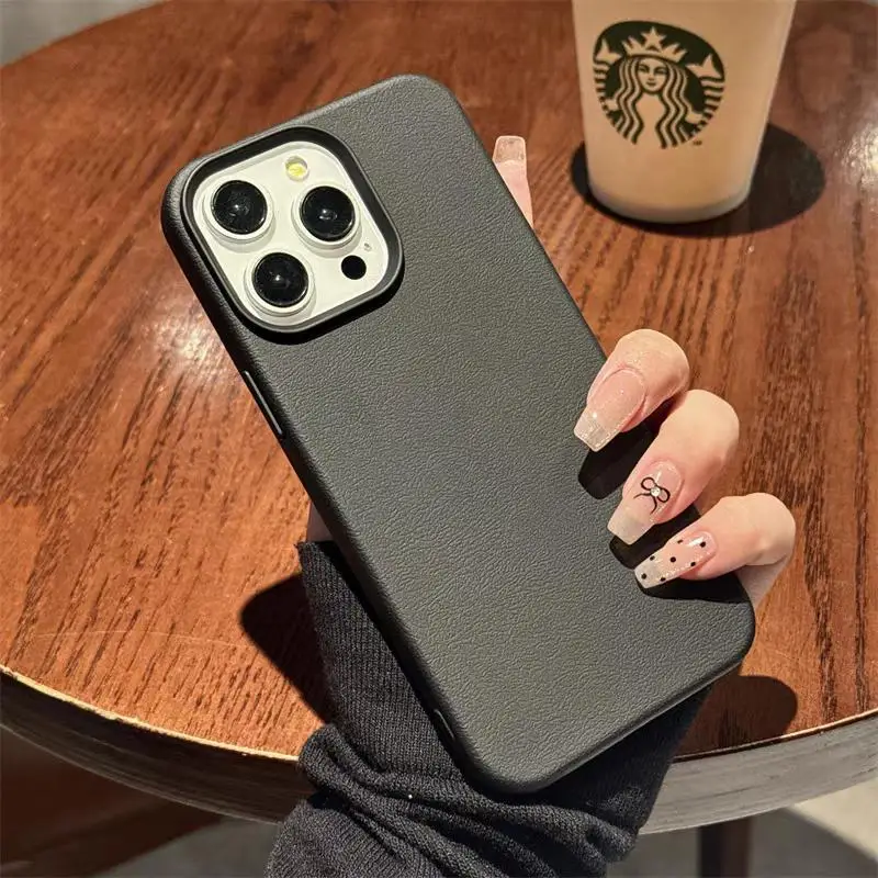 Luxury Matte Leather Phone Case - Premium Stylish Protection Cover