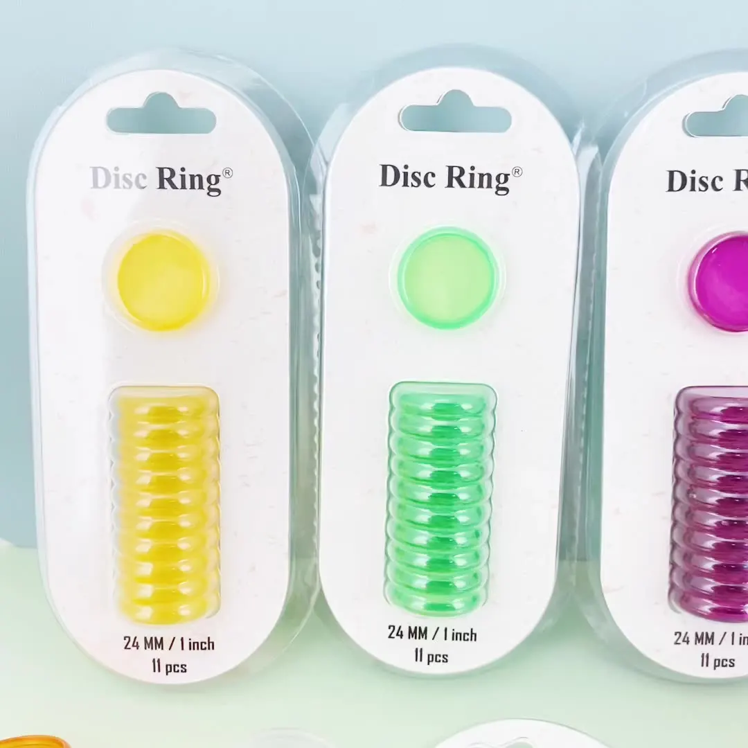 32mm 38mm Discs Mushroom Hole Binder Ring Discbound Planner Plastic Ring Binder Chest Disc Planner Binding Discs 11pcs