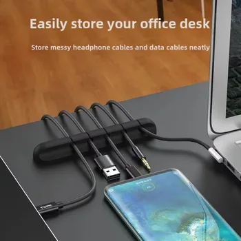 Solid Cord Clip for Storage Office Desk Accessories Computer Headphone Fixing Bedside Tabletop Car Mounting Gadgets Home Garden 2