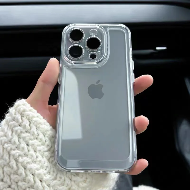 Роскошный прозрачный противоударный чехол для телефона iPhone 15 14 13 12 11 Pro Max 7 8 Plus XR XS X, прозрачный защитный силиконовый чехол