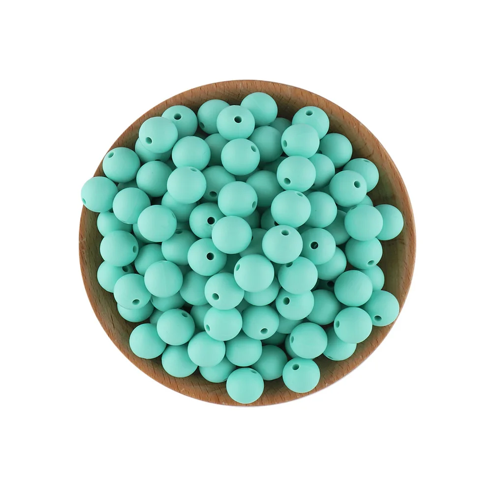 Silicone Round Beads for DIY Jewelry and Craft Projects - 20 Piece Set, 15mm
