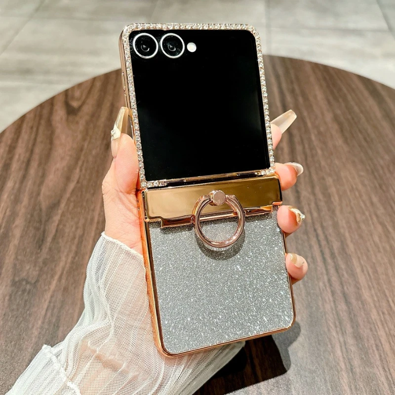 Star Goddess Glitter Diamond Ring Luxury Phone Case Set