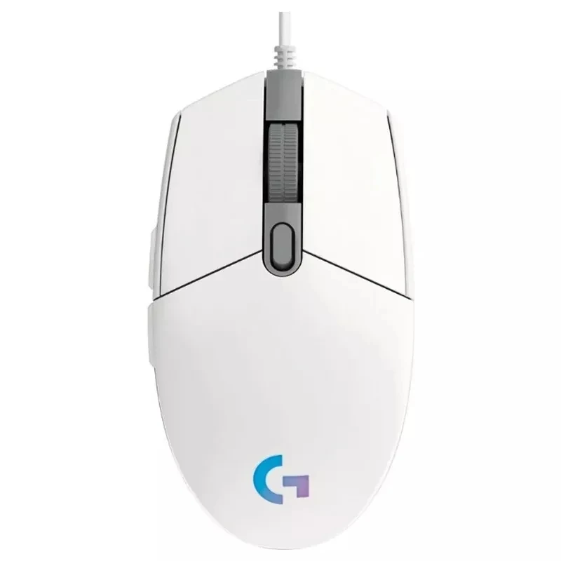 로지텍 G102 인체공학 마우스, 광학 8000DPI, 16.8M 컬러 LED, 맞춤형 6 버튼, 유선 PC 게임 액세서리