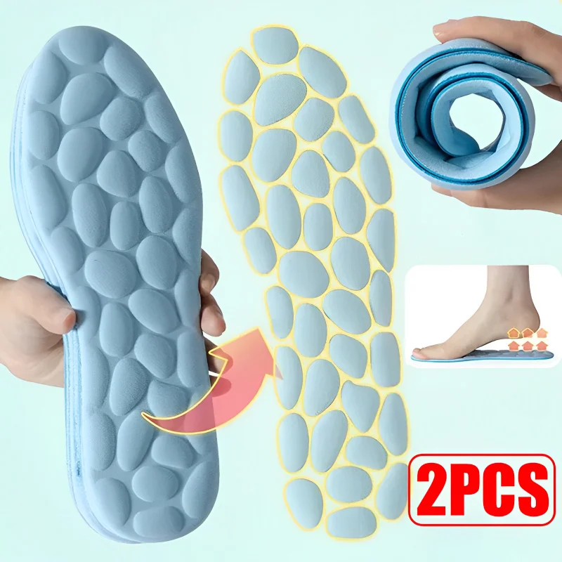 

Memory Foam 4D Sport Insoles for Shoes Women Men Deodorant Breathable Cushion Running Insoles for Feet Orthopedic Massage Insole
