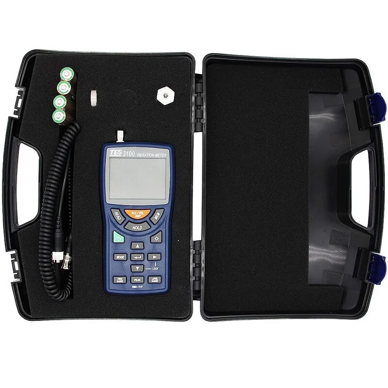 TES-3100 portable vibration instrument Displacement velocity acceleration vibration measurement instrument 4