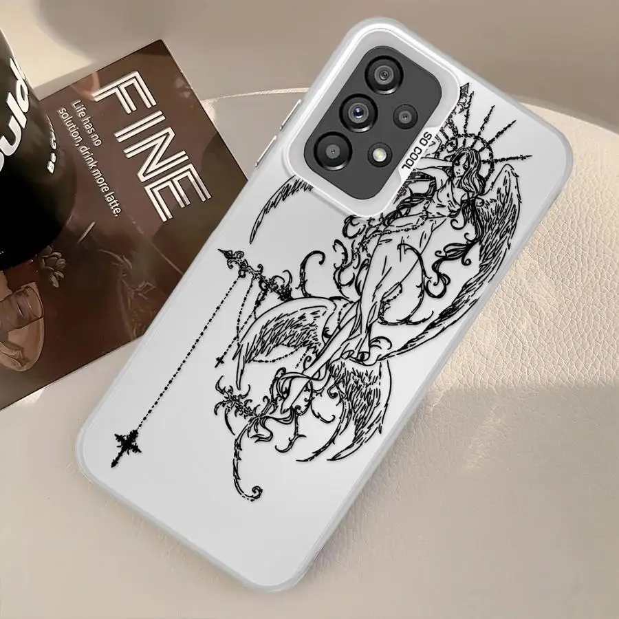 Gothic Style Angel Cross Phone Cover Case