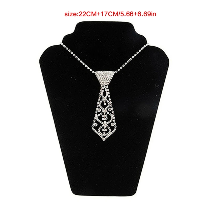 Women Sexy Glitter for rhinestone Necktie with Adjustable