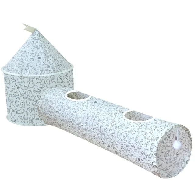 Cat Tunnel Cat Nest Combination Set Tent Roll Dragon Four Seasons Universal Foldable Channel Splicing Pet Self Entertainment Toy 3