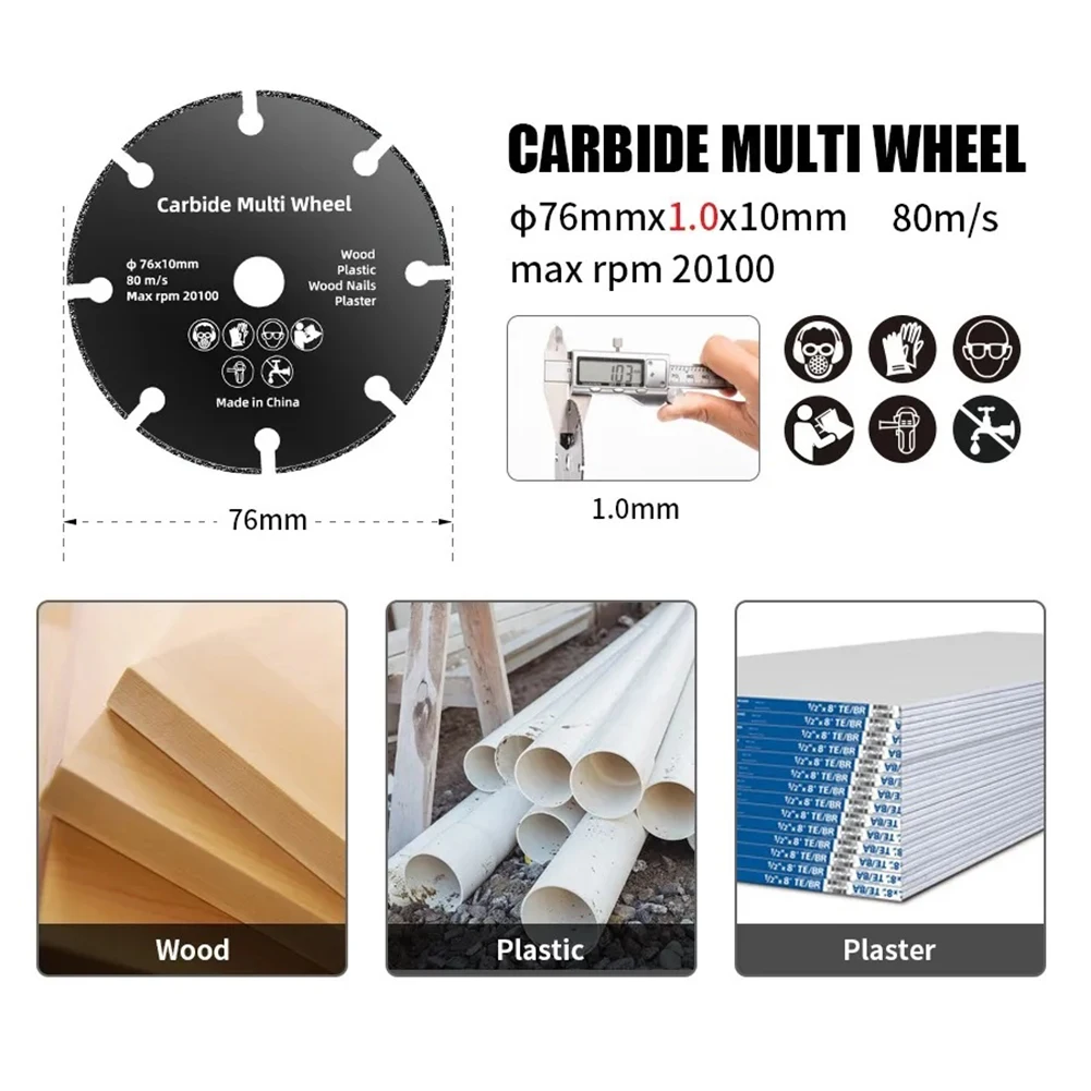 76mm 3inch Cutting Disc Circular Resin Grinding Wheel Saw Blade Steel Cutting Disc For Angle Grinder Tools