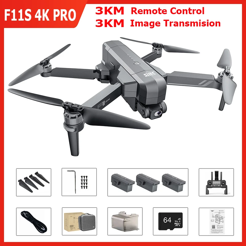 Квадрокоптер SJRC F11S 4K PRO с камерой и GPS |
