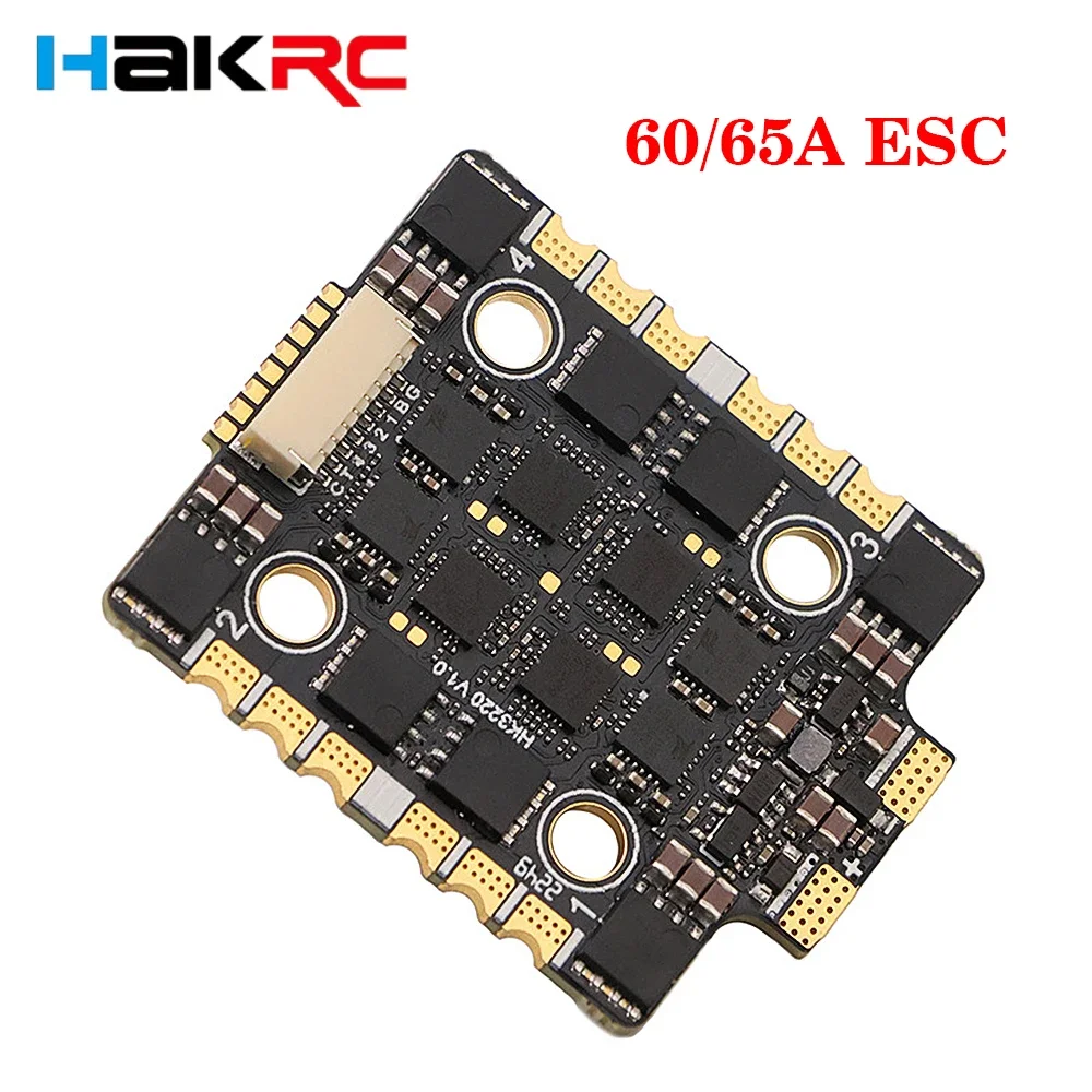 

HAKRC 32 бит 60/65A at4g _ multi_32.9 4 в 1 бесщеточный ESC DShot 150/300/600 PWM / Oneshot 125 20x20 мм для гоночного дрона RC FPV