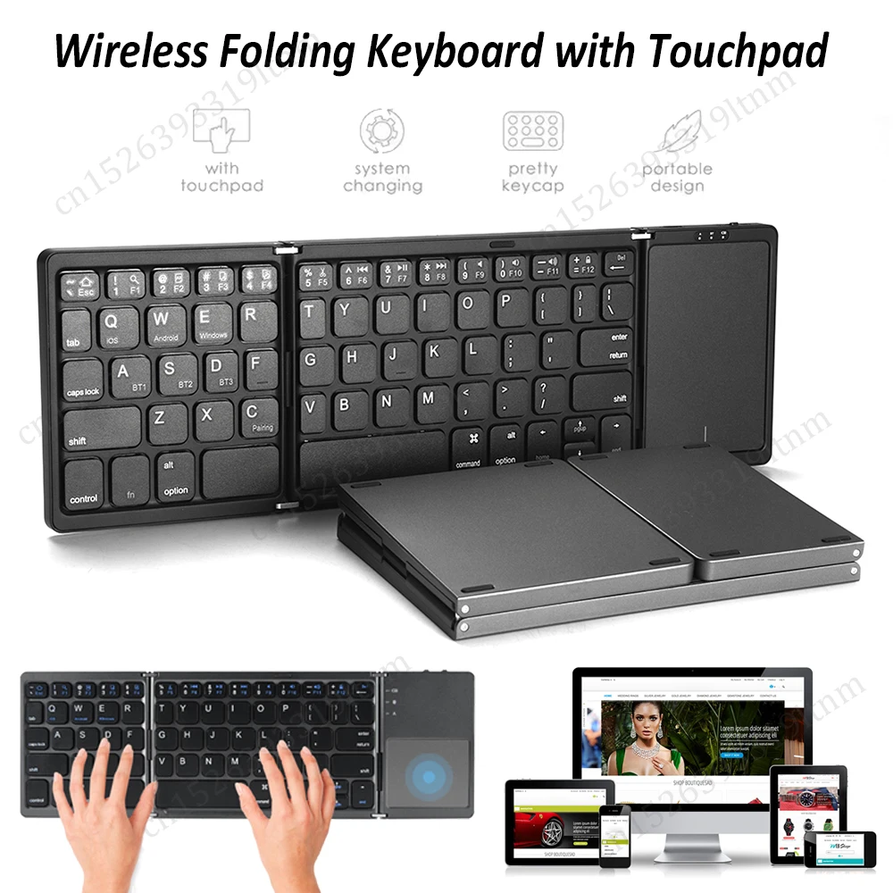 Novodio Clavier Bluetooth Pliable iOS, Android, Mac, PC AZERTY Flip Board :  : Informatique