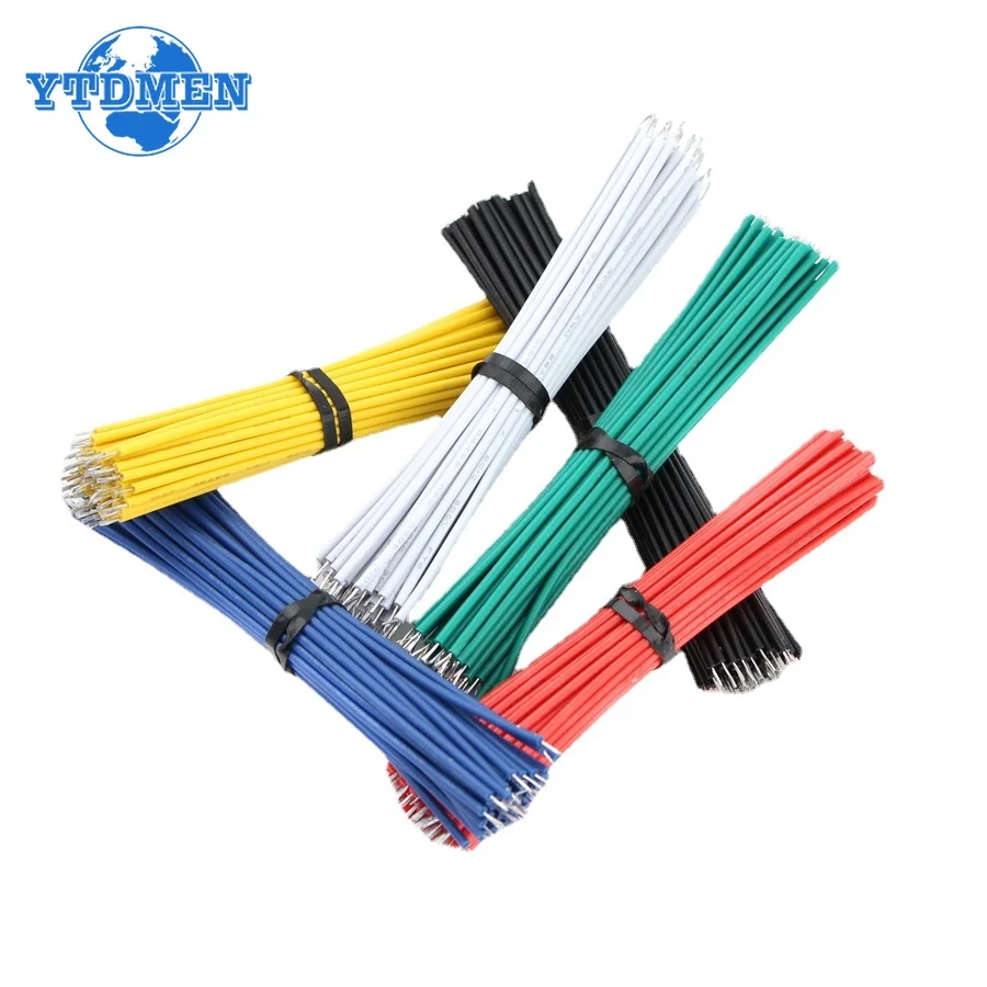 24AWG Tin-Plated Breadboard PCB Solder Cable 120PCS 24AWG 8cm Fly Jumper Wire Tin Conductor Wires Diy Electronic Connector Wire solder cable