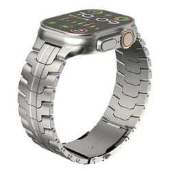 Titanium Stainless Steel Watch Band - Elegant Metal Bracelet in Titanium Color for 44mm (Titanium Color)