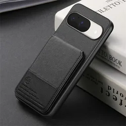 Premium RFID Blocking Leather Wallet Case - Luxury Card Holder Back Cover - Google Pixel 10a (Black)