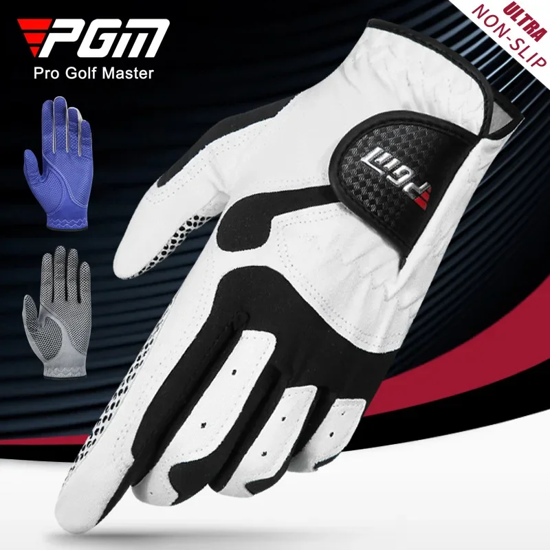 PGM Professional Golf Gloves Microfiber Cloth Fabric Breathable Non-Slip Gloves Club Swing Putting Training Men Gloves ST017 3