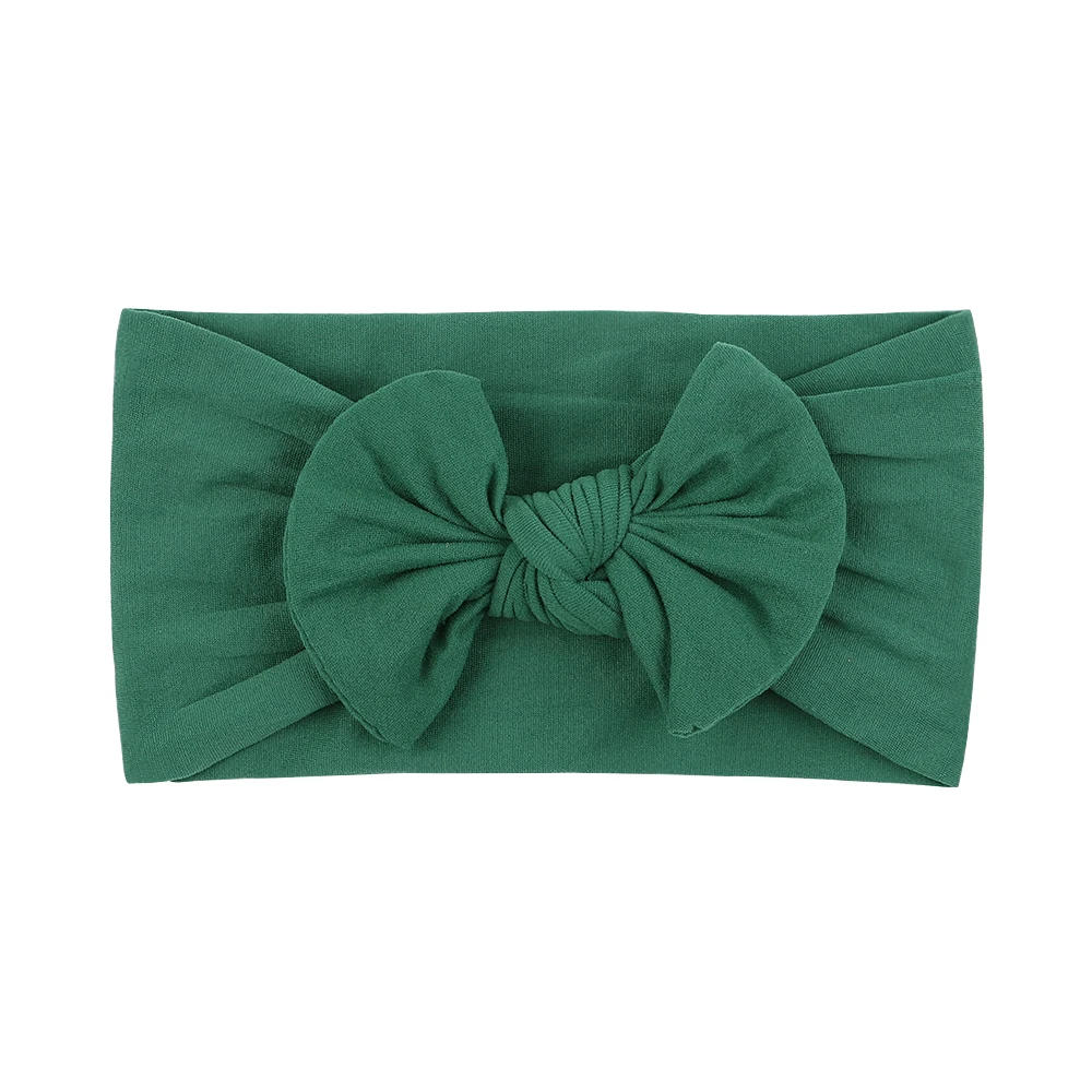 Solid Color Broadside Bowknot Headband for Kids Girls Elastic Hair Band Baby Hairband Boutique Turban Headwear Hair Accessories