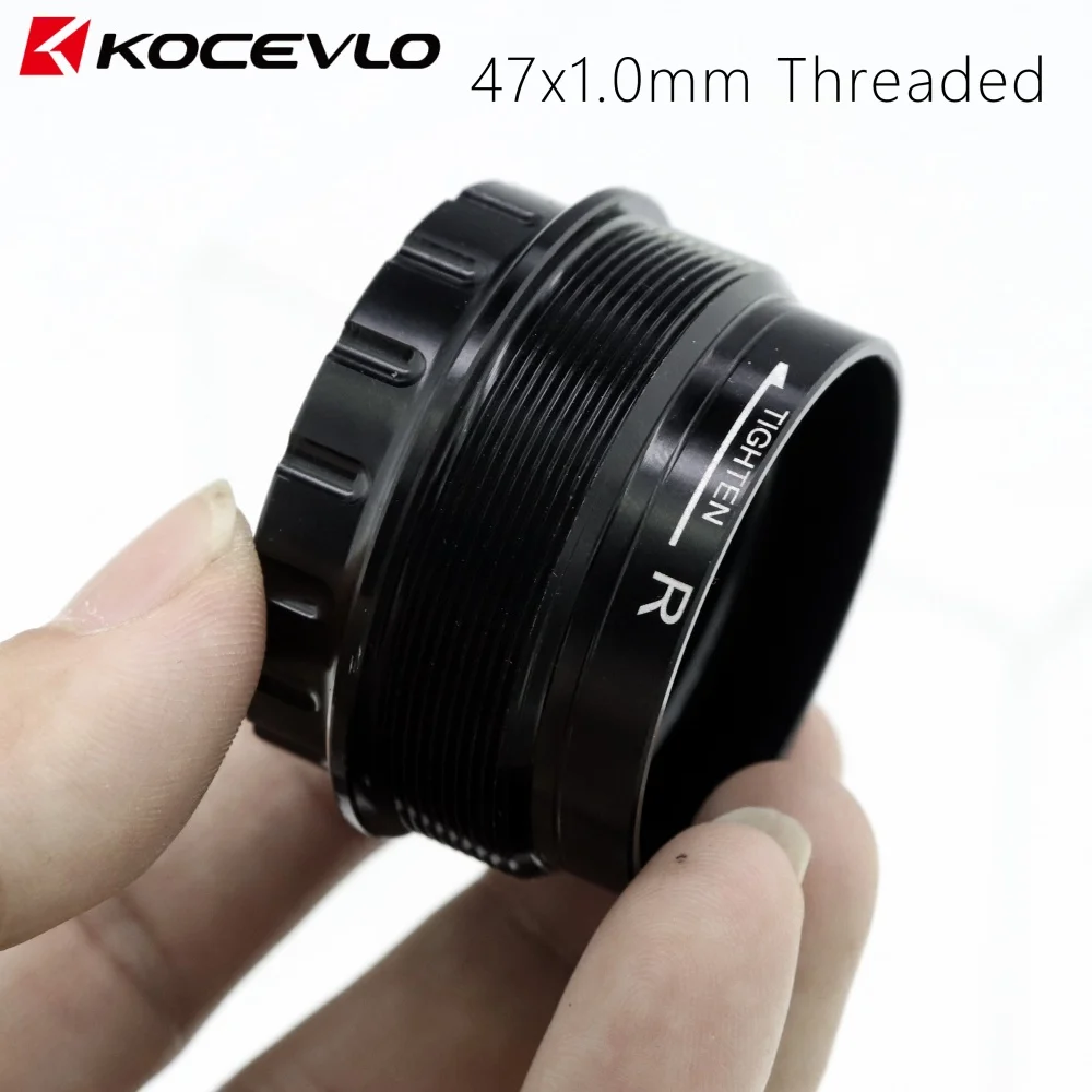 KOCEVLO T47 DUB-Innenlager mit Gewinde, Innendurchmesser 47 mm, Breite 68–86,5 mm, Aluminiumlager für 24 mm/28,99 Kurbelgarnitur-Achse – Detail 5