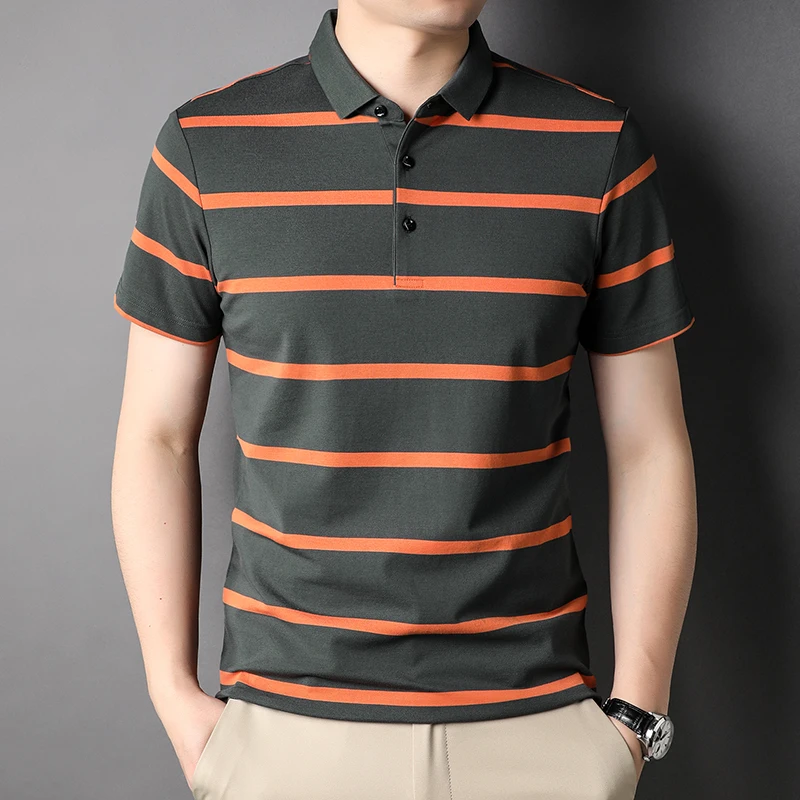 

2022 Brand Spring Summer High Quality Business Casual Short Sleeve Polo-Shirt Men Slim Soft Cotton Cool Clothing Size M-3XL 4XL