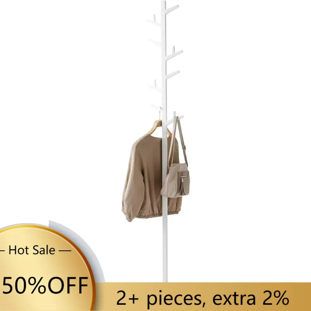 

Home Coat Rack Tree/Standing Coat and Hat Hanger Steel One Size White Freight Free Entrance Hall Living Room Furniture