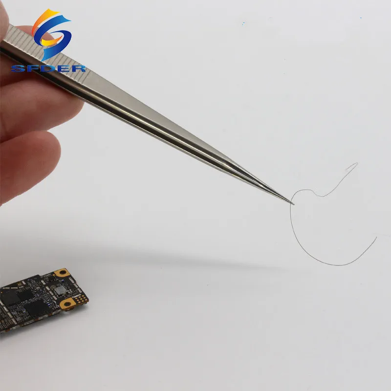 AAA-18K Anti-Static Stainless Steel Tweezers Precision Electronic Pointed Straight Tweezer For Phone Repair Tools precision tweezers tweezer tool esd anti static tweezers phone repair tweezers 18CM