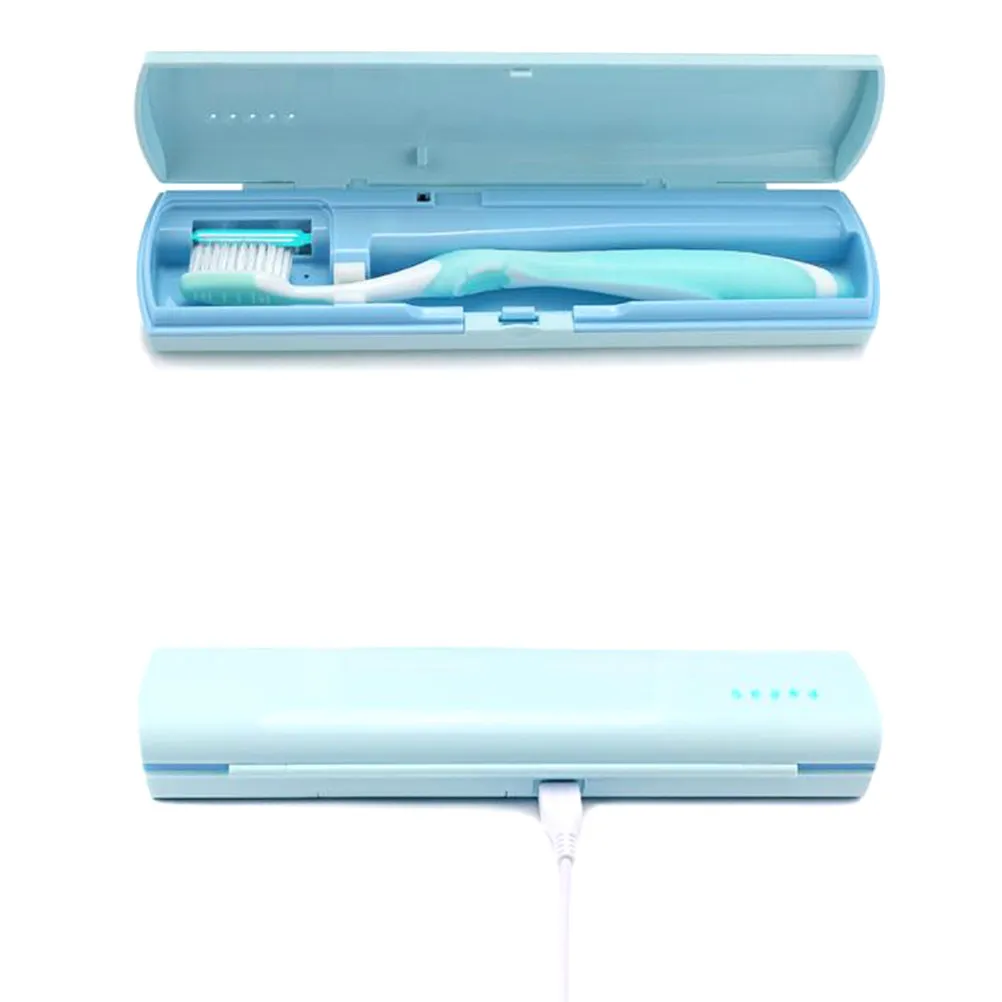 1Pcs USB 칫솔 케이스 Uv 살균기 휴대용 여행 전동 칫솔 홀더 무선 듀얼 배터리 내구성 사용하기 쉬운