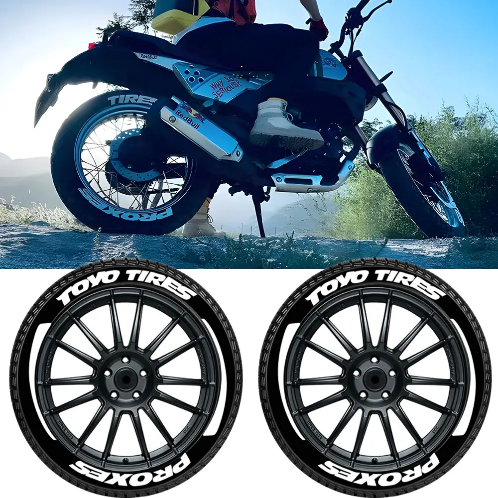 Rubber Conjoined Lettering Decals Harley Motorcycle Wheel Stickers