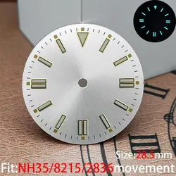 Vibrant Luminous Yellow and Black Watch Dial - 28.5mm (5 - Silver)