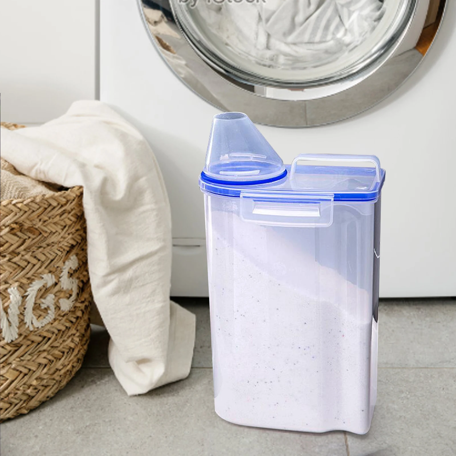 Transparent Acrylic Storage Box acrylic storage box with PP Lid Scoop Laundry Detergent Container Laundry pods Scent Beads Organizer Boxes