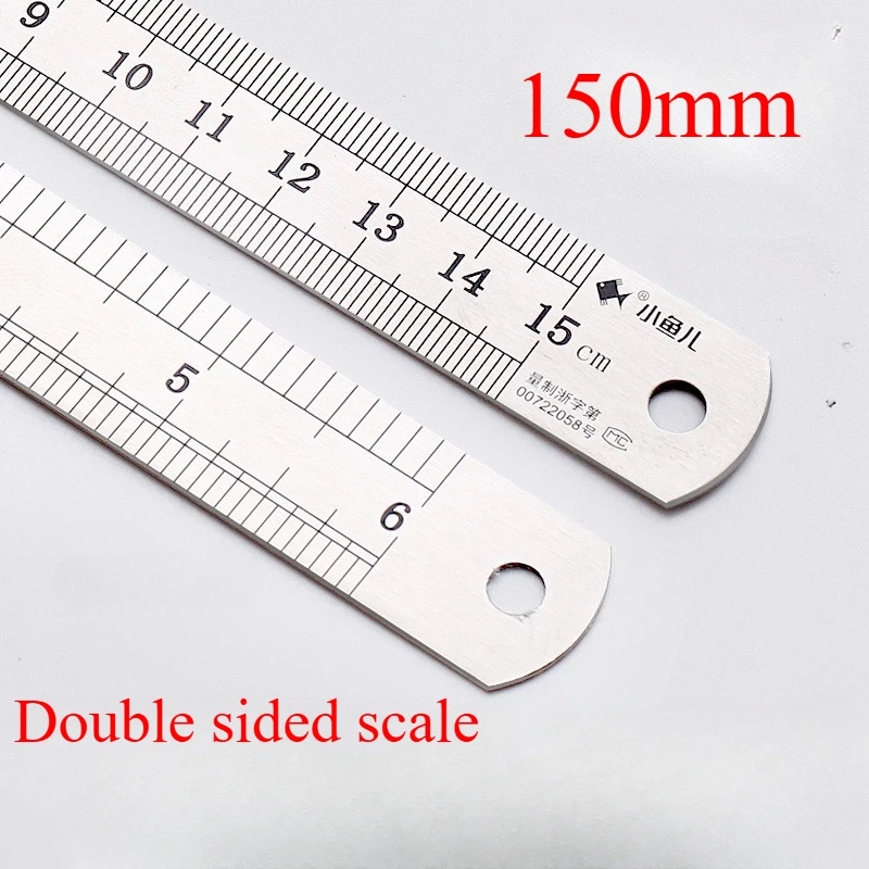 Precision Stainless Steel Double-Sided Metric Measuring Ruler (15-40cm)