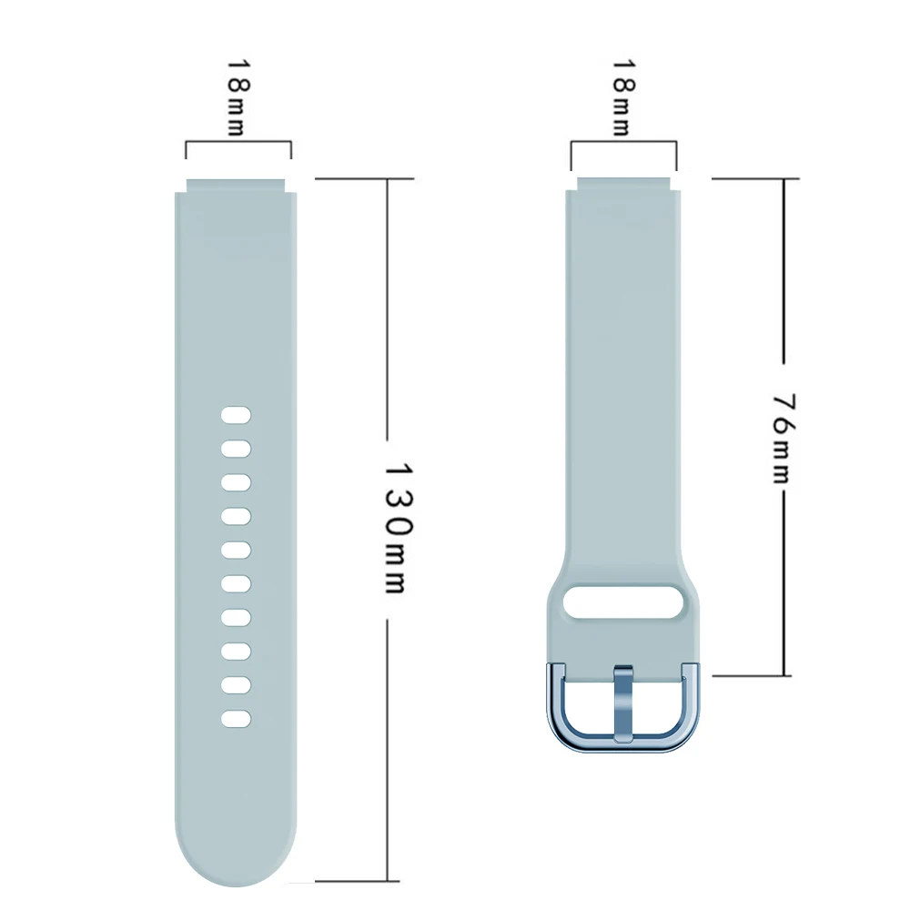 Colorful Lightweight Rubber Watchstrap with Buckle