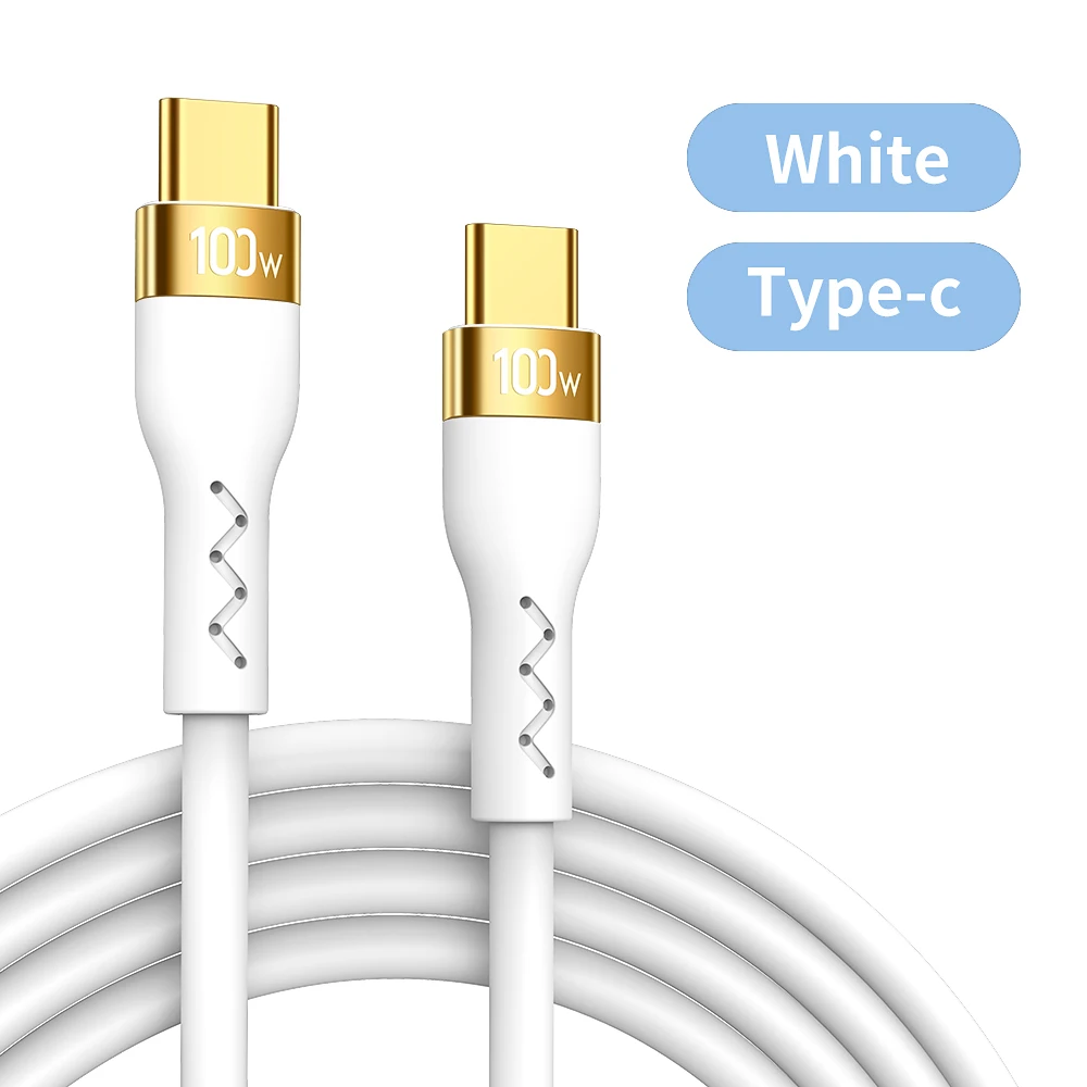 Joyroom 100W USB C to USB Type C Cable for MacBook iPad Liquid Silicone Fast Charge Cable Quick Charge 4.0 Cord For Xiaomi POCO iphone charger adapter Cables