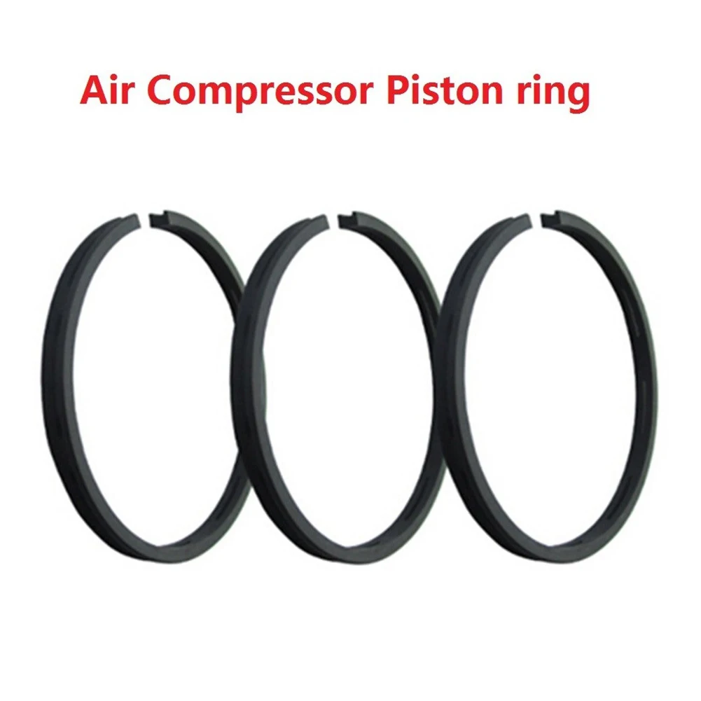 3pcs Air Compressor Piston Rings 55 Piston Black For 55mm Cylinder