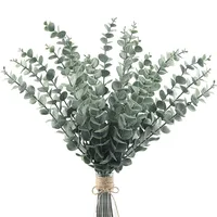 20pcs Artificial Eucalyptus Stems Leaves Green Eucalyptus Branches Fake Plants for Wedding Centerpieces Christmas Navidad Decor 1