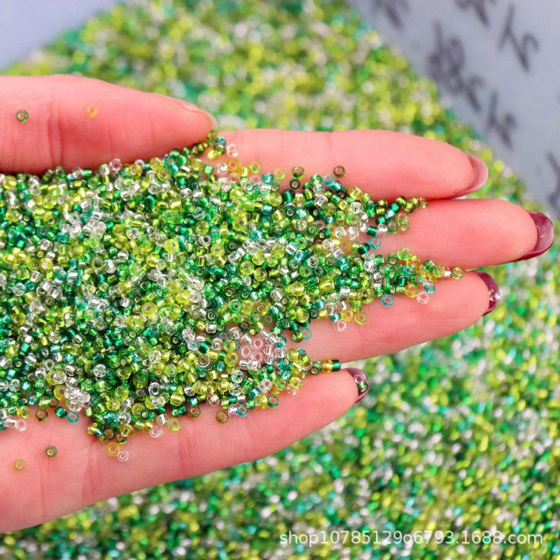 High-Quality Silver-Filled Glass Rice Beads for Jewelry & Clothing - Multiple Sizes Available