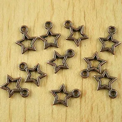 

40pcs 12.2x9.5mm copper tone star frame charms findings H1921