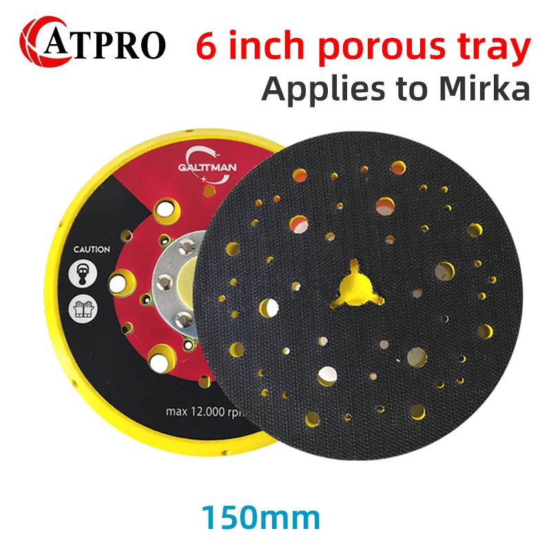 Suitable For Mirka 6-inch Porous Tray Sandpaper Sander Accessories 150MM Round Grinding Pad Car Grinding Disc